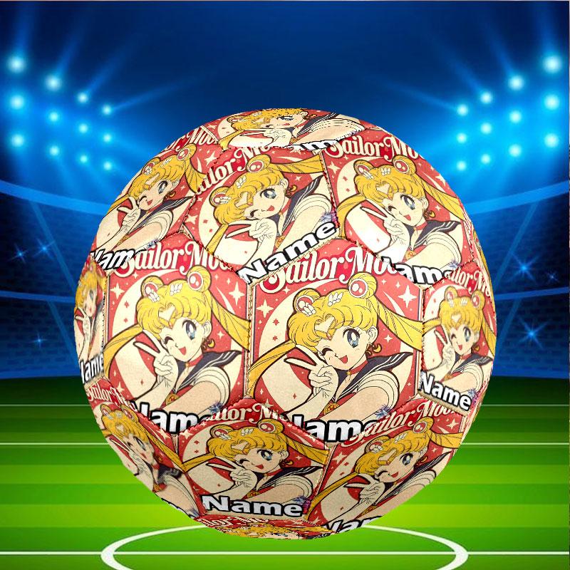 Custom Name Personalized Sailor Moon Print Size 5 Soccer Ball Training & Match Football, for Team, Kicking, Gift for Football Enthusiasts