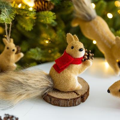 Niedliche Schaumstoff-Weihnachtshörnchen-Dekoration Künstliche Simulierte Bastelschaumstoff Tischdekoration Schaumbär Dekoration Tischdekoration