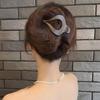 Fashion Plastic Duckbill Clip Hair Clip for Women Simple Solid Color Geometric Oval Hollow Temperament Hairpin Hair Accessories