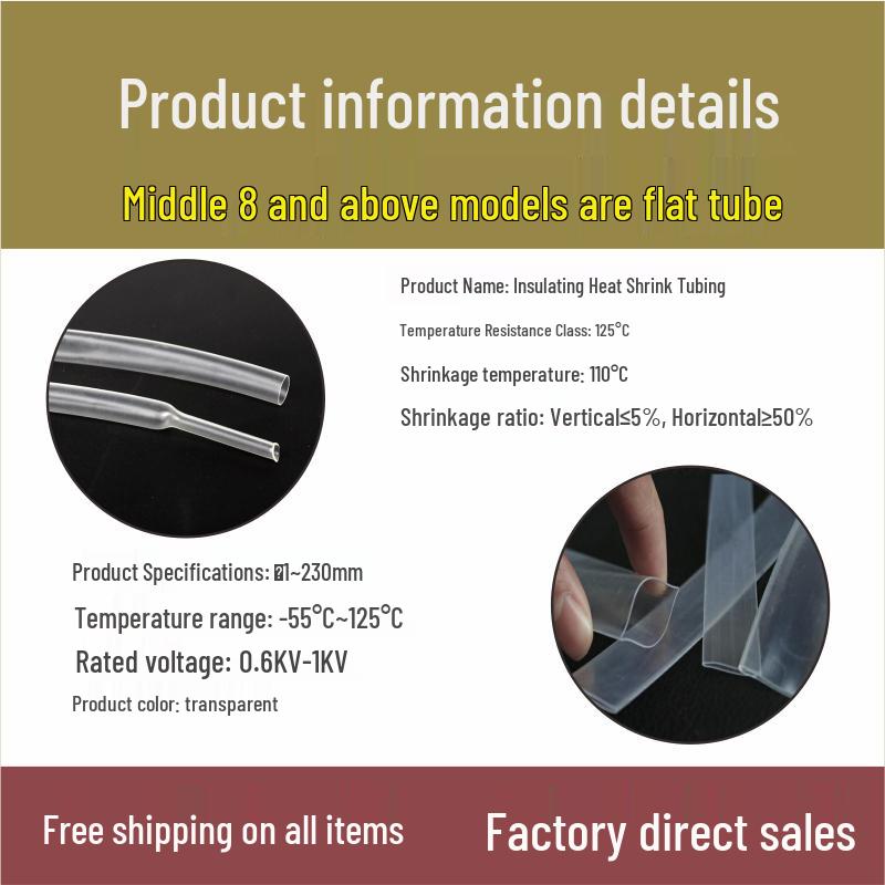 Clear Heat Shrink Tube Insulation Sleeve, Size: 1-100mm