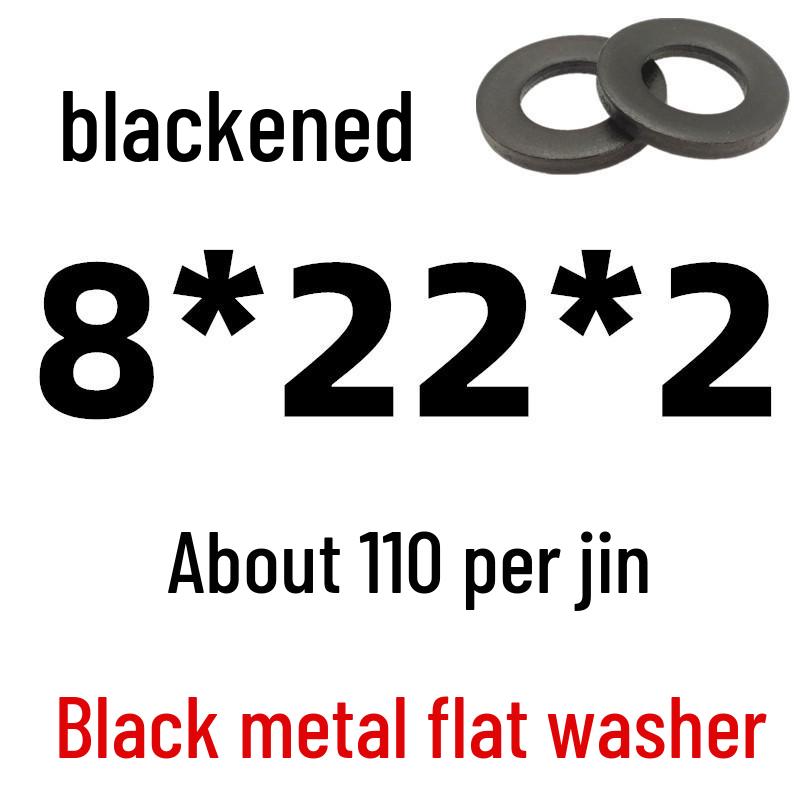 Thickened Black Iron Flat Washer for Screws, Non-standard Round Design