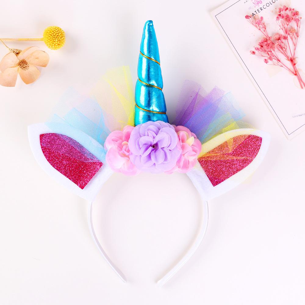 Fascia unicorno fascia festa principessa copricapo carnevale halloween accessori per capelli spettacolo per bambini