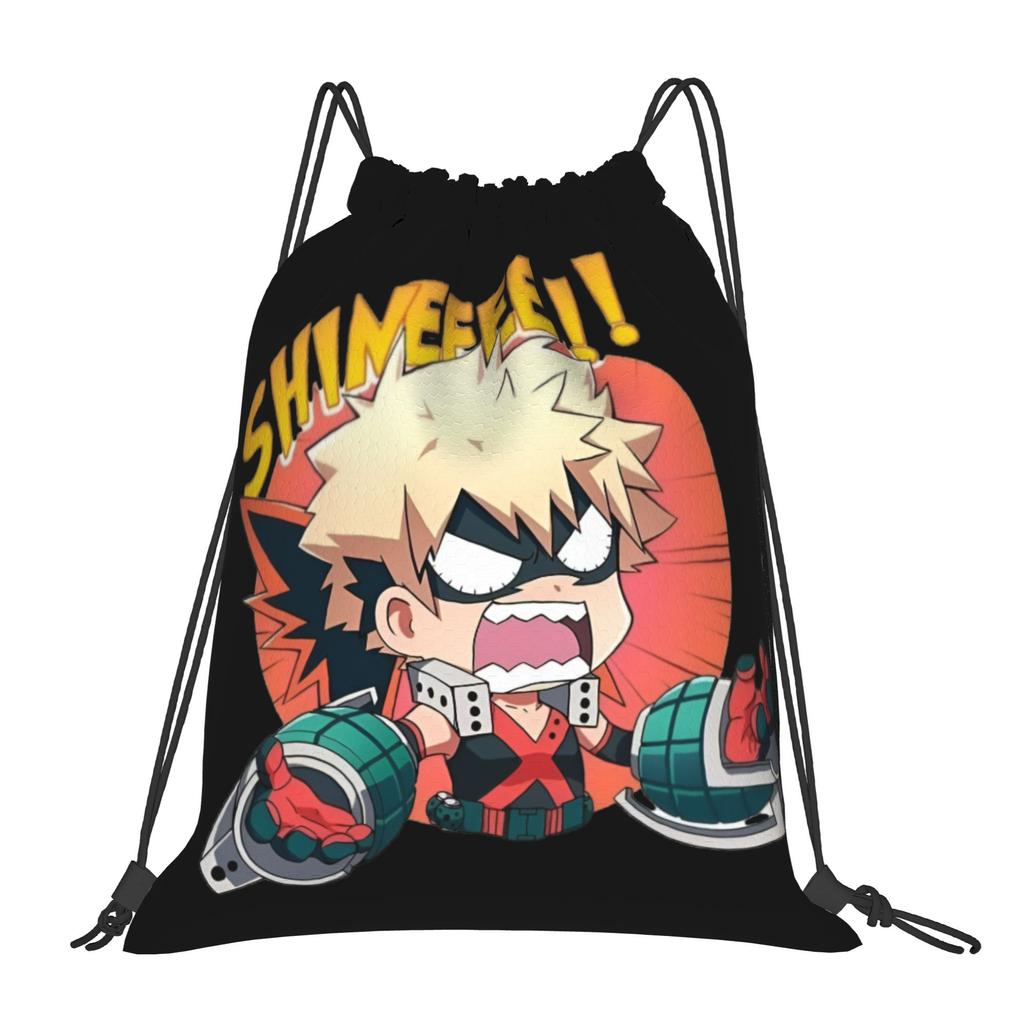 Custom My Hero Academias Drawstring Bag Men Women Portable Gym Sports Sackpack Shoto Todoroki Shopping Storage Backpacks