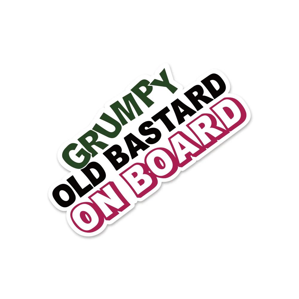 

Car Sticker GRUMPY OLD BASTARD ON BOARD PVC Decal Car Funny Vinyl Stickers Auto Sticker Waterproof Car Exterior Accessories 1pc