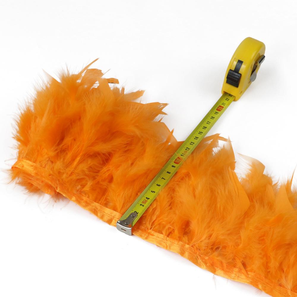 Turkey Feather Cloth Edge Diy Car Doll Decorative Material Fire Lace Dress Skirt 1M/Bag