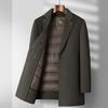 Men's Winter Double-Faced Wool Coat - Middle-Aged Dad Style Suit Collar with Thick Liner