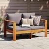 VidaXL Garden Sofa with Cushions 2-seater Solid Acacia Wood, Outdoor Sofa, Garden Loveseat, Sofa 367629