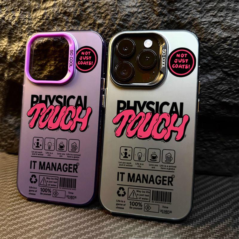 Luxury Trend English Letter Label Phone Case For iPhone 16 Pro Max 15 14 13 12 11 Pro XR XS 7 8 Plus Lens Protect Plating Cover