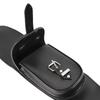 Universal Motorcycle Black PU Leather Fuel Tank Chap Cover Panel with Pouch Bag