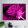 Handmade Beautiful Purple Rose Embroidery 5D Pictures Cross Stitch Gift Hotel Home Decoration