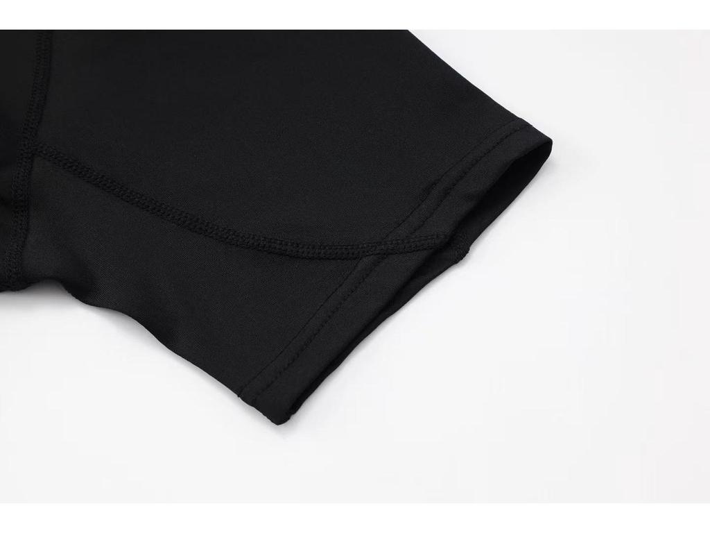 Men's Quick Dry High Neck Short Sleeve Athletic Top