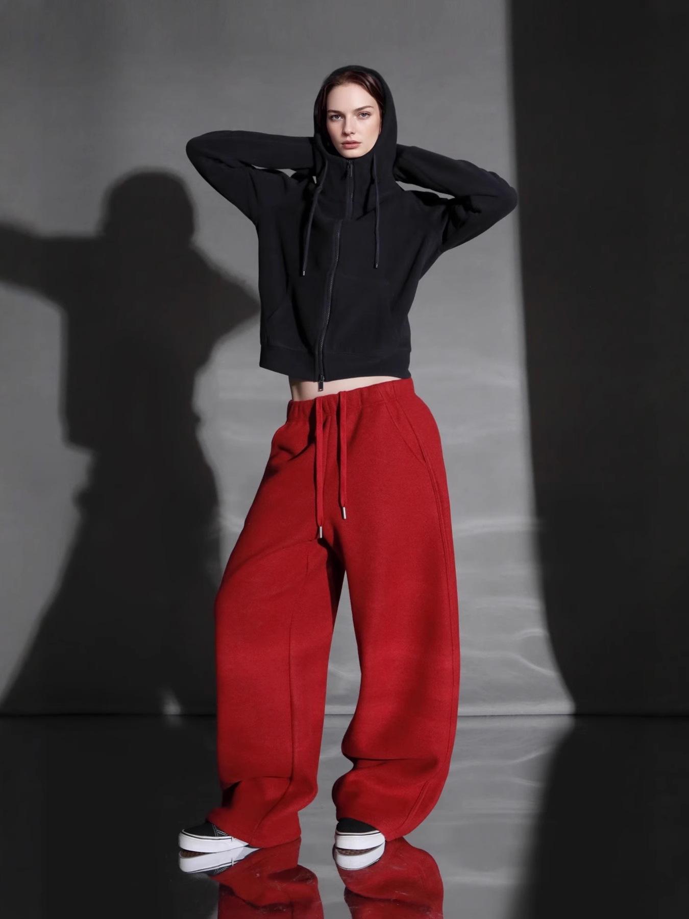 Women s Versatile Casual Wide-Leg Sweatpants - Autumn/Winter Trendy Style M