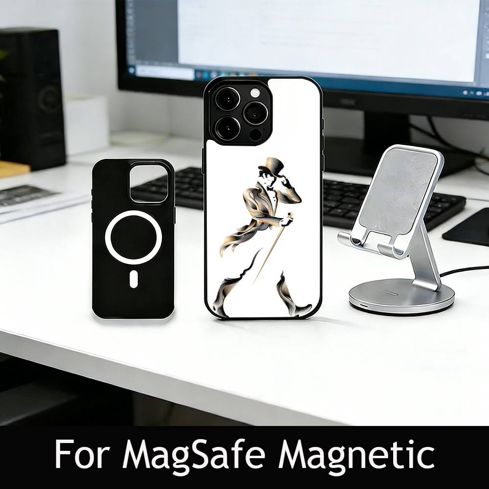 

r-Retro J-Johnnie W-Walker Phone Case For iPhone17,16,15,14,13,12,11 Plus,Pro Magnetic For Magsafe Wireless Charging iPhone13PROMAX