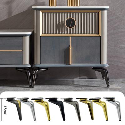 1PC 15cm Metal Furniture Leg Sofa Tea Table TV Cabinet Feet Black Gold Support Bathroom Cabinet Home Replacement Hardware
