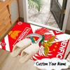 Custom Name Benfica Football Crest Rug for Living Room, Game Rooms, Office, Bedroom, Floor Mat Playful Design, fan gifts Christmas decor
