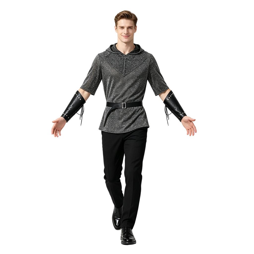 Ritter Kostüm Cosplay Hoodie Für Halloween Bühnenauftritt Aus Polyester Material