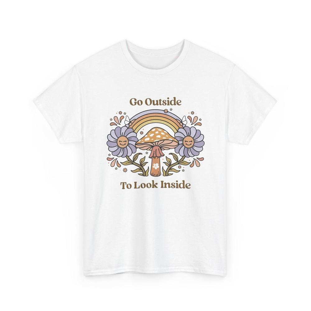 Go Outside To Look Inside Graphic T Shirt Unisex Heavy Cotton Tee Unisex T-Shirt XXXL