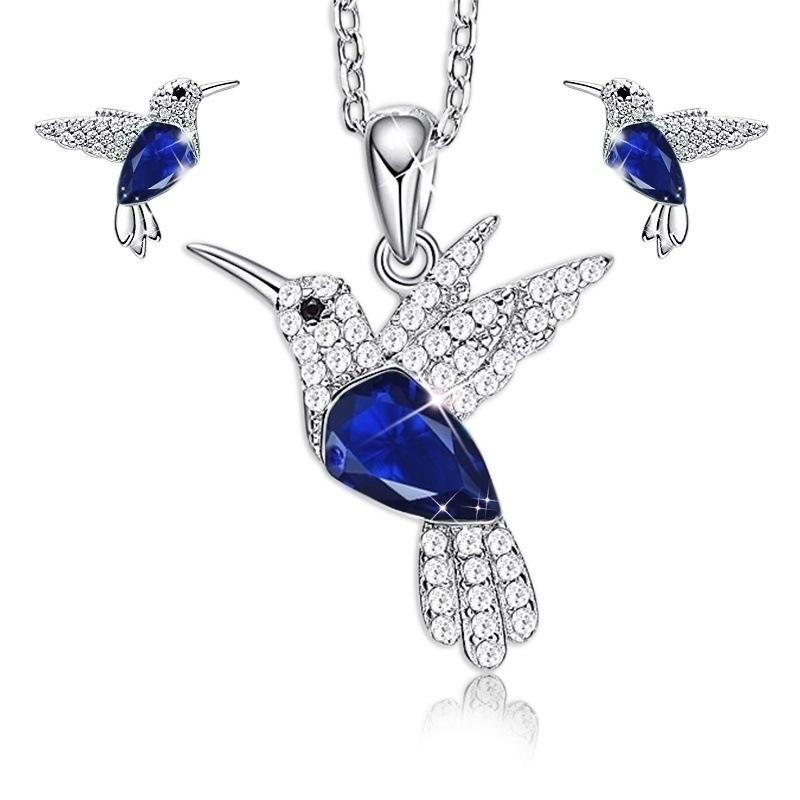 Water Diamond Bird Necklace for Women Fashionable Crystal Necklace Personalized Necklace