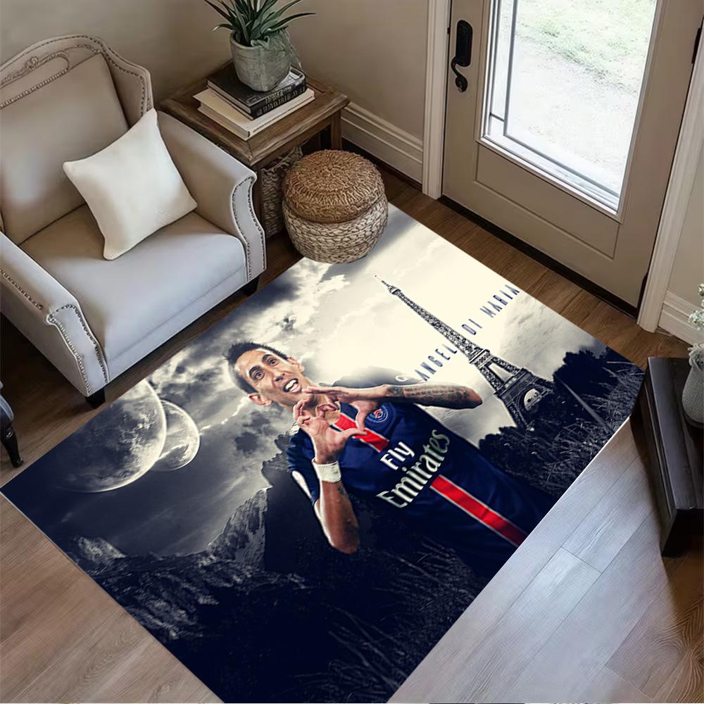 Dynamic Soccer Player Action Floor Rug Office Rug Perfect for Kitchen Decorate room Balcony Foyer Anti-slip Rug Anime Office Decor Gift for Festivals