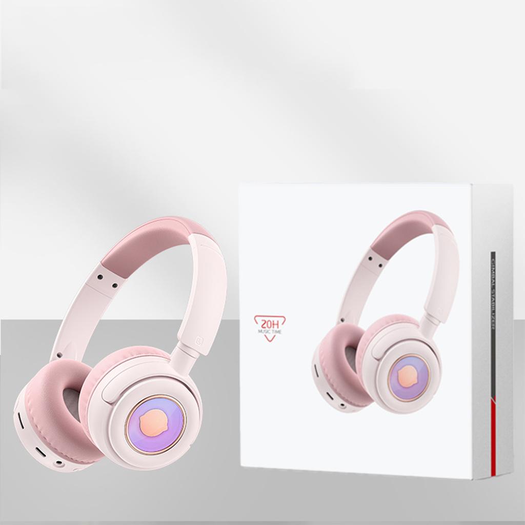 Children's Headset Wireless Bluetooth Headset Cartoon Lovely Macaron Multi-Color Learning Folding Headset
