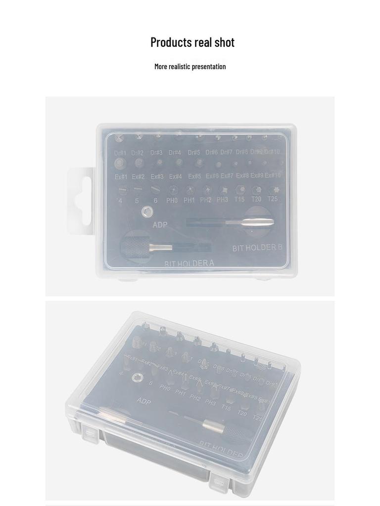 33-Piece Plastic Box Screw Extractor S2 Stripped Screw Remover Drill Bit Set