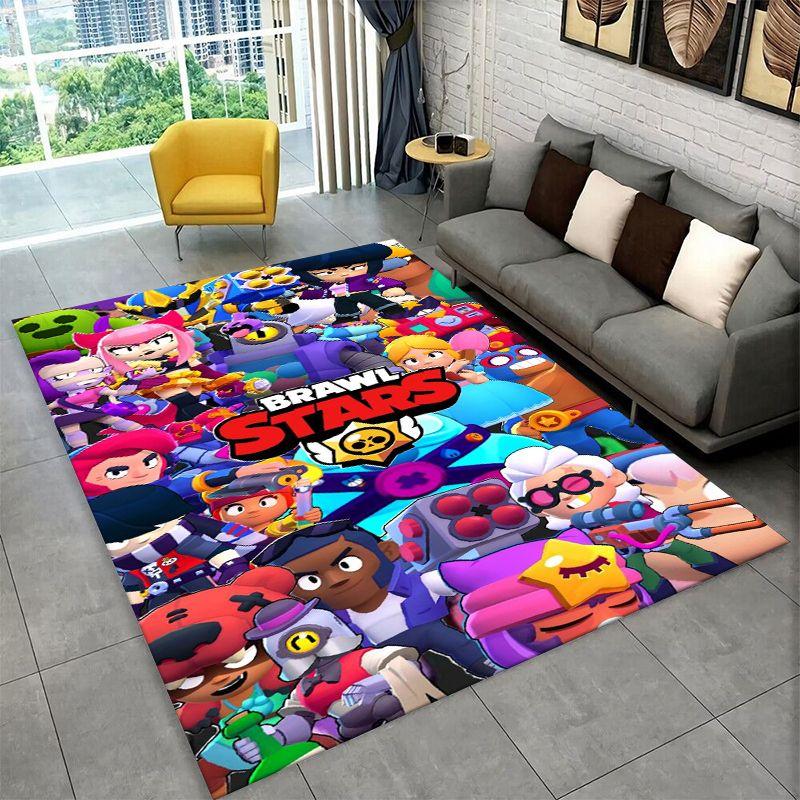 Cartoon B-Brawl Game Non-Slip Area Rug for Living Room,Bedroom,Playroom,Soft Carpet Floor Mat Home Decor Rug  Room Gift