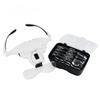 1Pc Head-mounted Magnifying Glass Five Different Magnification Lenses 2 LED Lights Maintenance Inspection