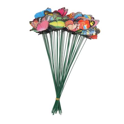 50 Pezzi Paletti Decorativi a Farfalla Simulazione Colorata Impermeabile Paletti a Farfalla per Interni