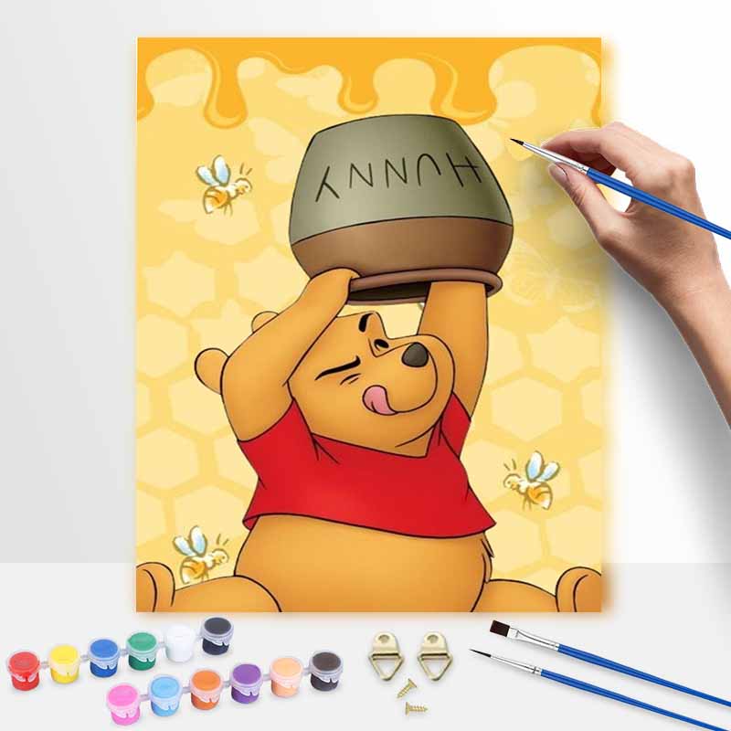 Disney Winnie the Pooh digital oil painting art kit DIY handmade home decoration gift