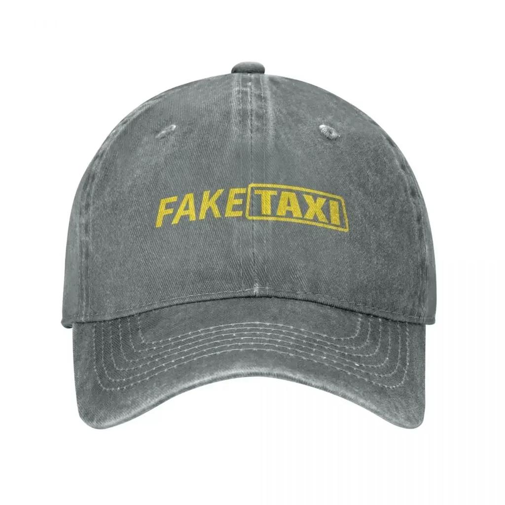 Fake Taxi Funny Spring Autumn Visor Cap For Boy Girl Baseball Cap Vintage Hat Washed 100% Cotton Outdoor Travel Casquette Gorras