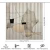 White Shower Curtain with Black Abstract Design for Bathroom Decor Modern Interior Decoration