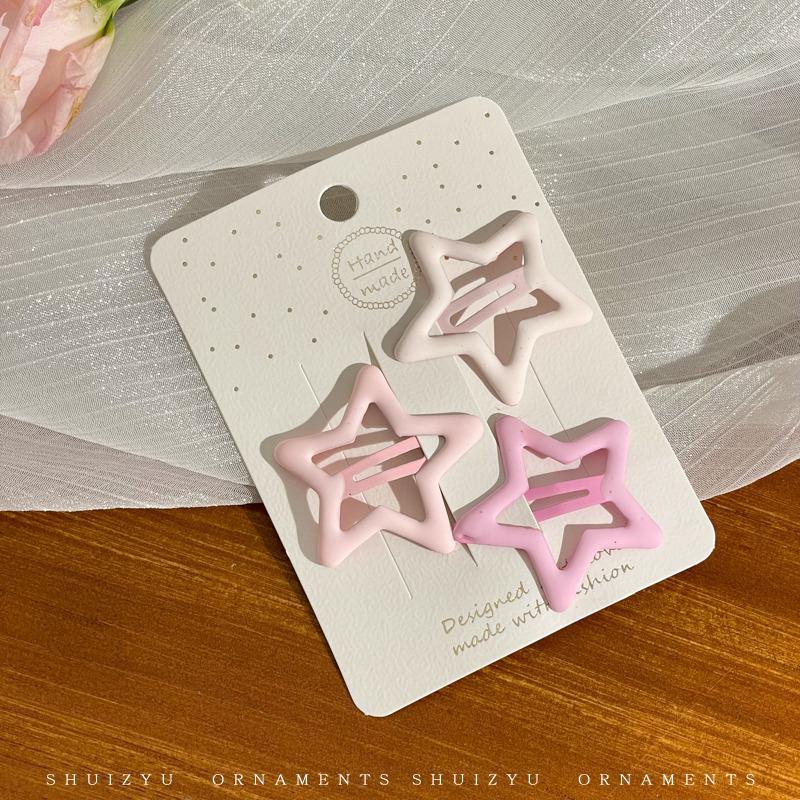 Pink Dopamine Hair Clip: Y2K Seamless Round Hairpin - Cute Small Side Clip for Women’s Bangs