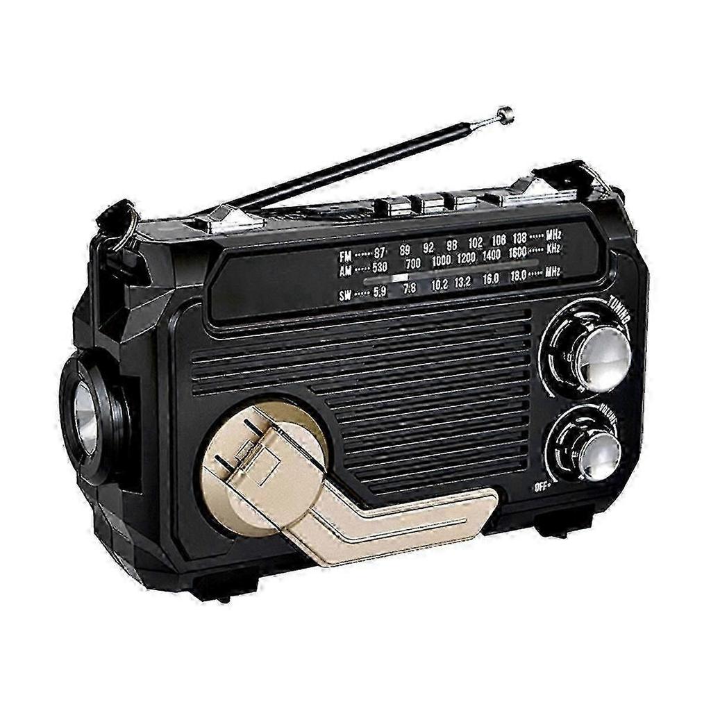 Multifunctional Hand Crank Radio with Solar Charging, Bluetooth, MP3 Playback and Card Reader