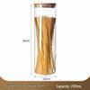 Borosilicate Glass Storage Jar with Bamboo Lid for Cereals, Grains, and Coffee Beans
