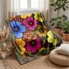 Floral Fantasy Frame 1 Theme Blanket Lightweight Warm Flannel Blanket Decorative Throw Blanket for Home Decoration