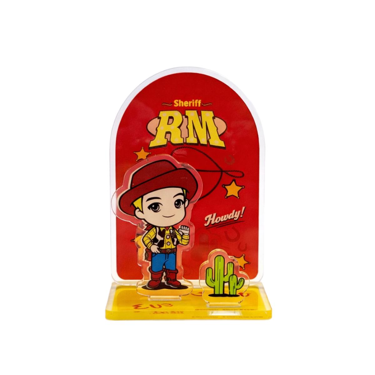 BTS TinyTAN x Toy Story Acrylic Stand RM as Woody, Collectible Desk Figure, Character Merchandise