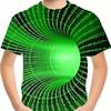 Cool Summer Style Boys' Vision Llusion Graphic T-Shirt Breathable Stretchy Comfortable Sports Style