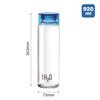 Glass Water Bottles For Fridge And Travel Use Leakproof Wide Mouth Easy Clean Durable Design Blue Set Of 3 For Home Office Gym