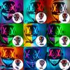 EL Cold Light LED Halloween Mask - Luminous Black V Mask for Shuffle Dance