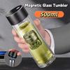 With Tea Infuser Glass Tea Cup Insulated Magnetic Glass Tumbler Kitchen Supplies