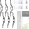 6 Pcs Blind Cord Cleat Safety Rope Cleats Rope Cleat Holder Zinc Alloy Cord Cleats Blind Accessories Hooks for Blinds and Flagpoles Boats Awnings