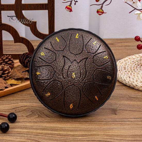 Steel Tongue Drum Set Ethereal Drum with Bag Sticks Music Book Drum Holder Sound Healing Hand Drum for Meditation Yoga Chakra Music Therapy