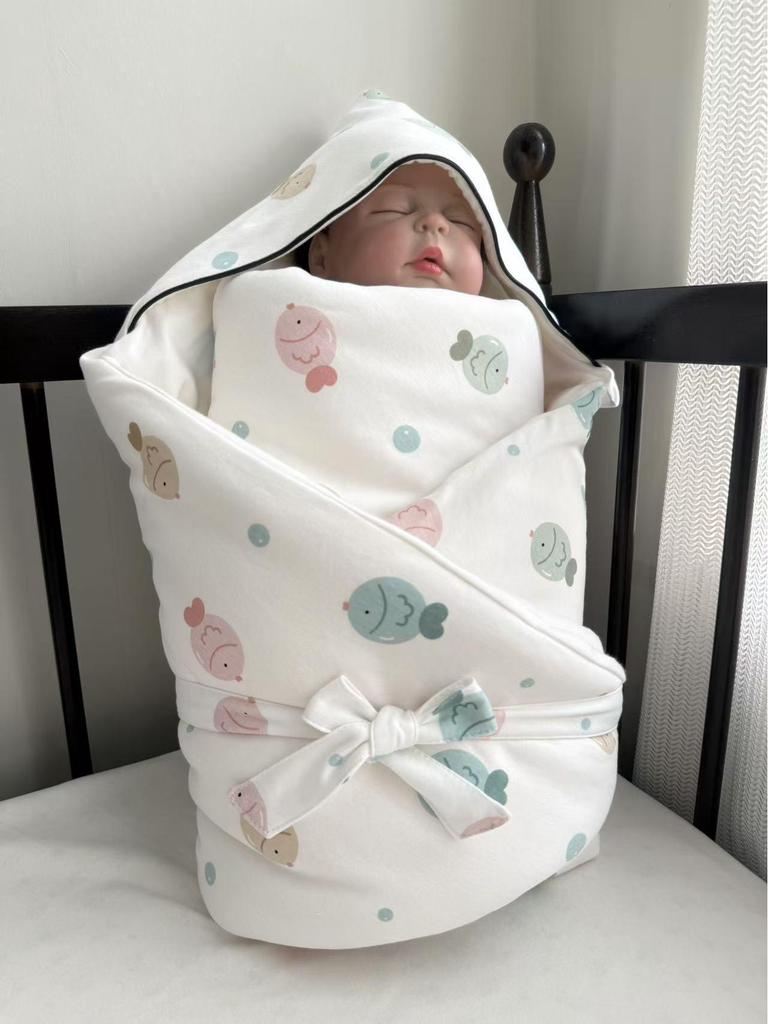 Pure Cotton Knitted Baby Swaddle Blanket for All Seasons