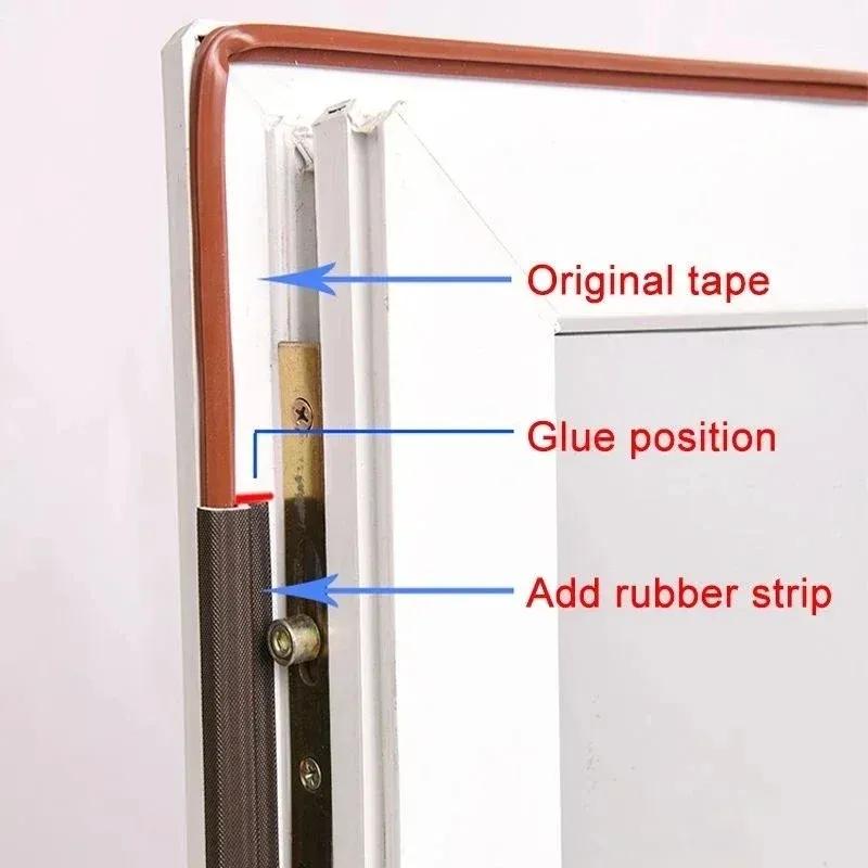 6-24M Tür- und Fensterdichtungsstreifen Schiebefensterdichtung Dichtband Wetterschenkel Türdichtung Selbstklebend Schalldichte Schaumstoff