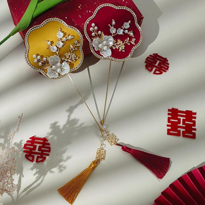 Bridal Gown Palm Xiuhe Handheld Props Small Fan
