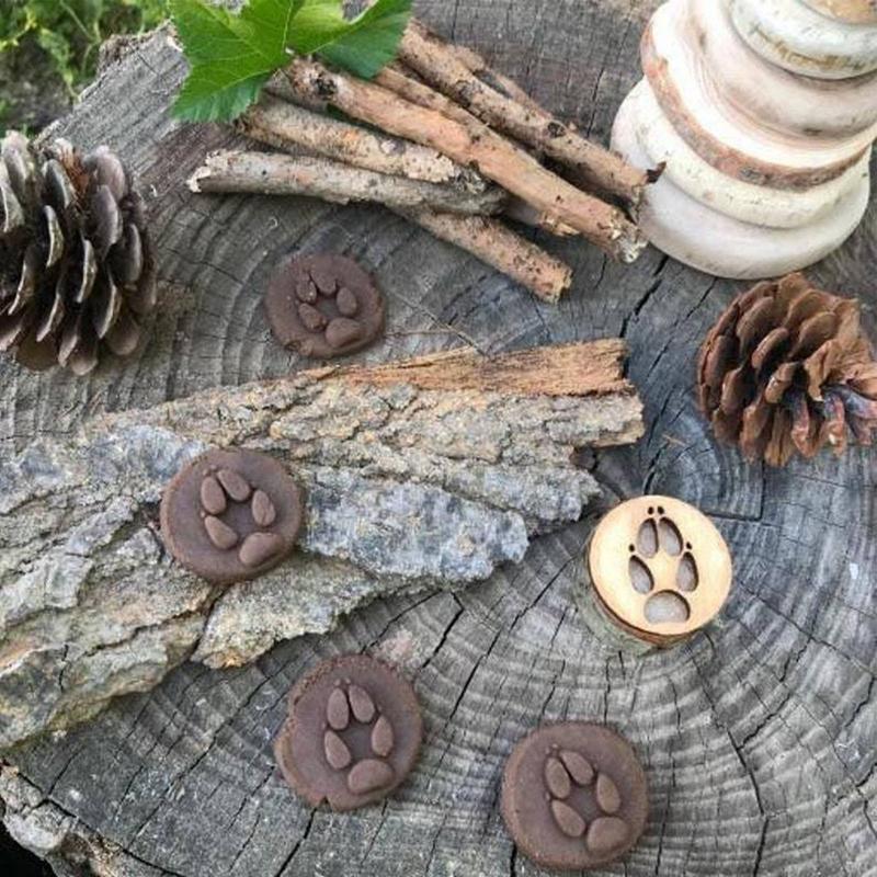 Animal Foot Print Stamp Mini Animal Paw Stamp Craft Stamps Wooden Stamp Animal Paw Stamp Art Stamps Creative Footprint Stamp For