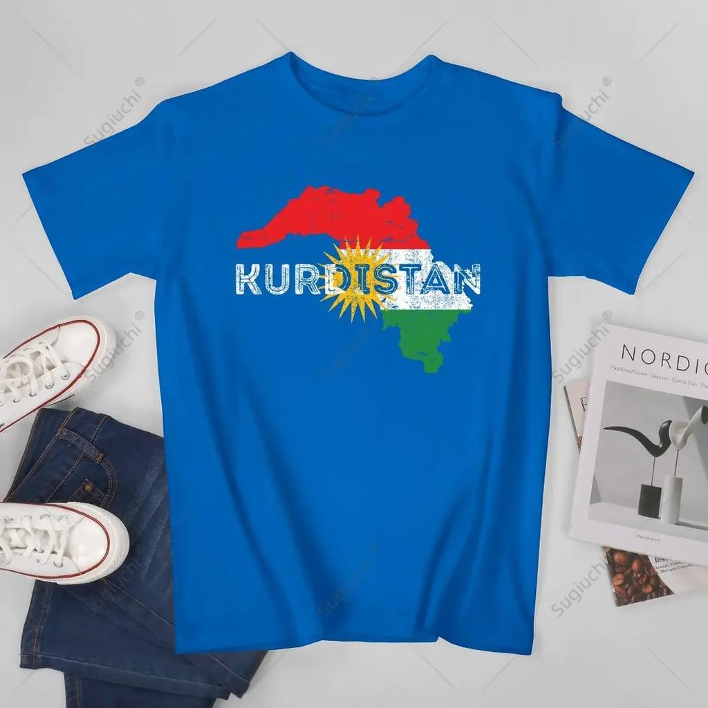 Unisex Kurdish Map And Flag Souvenir Distressed Kurdistan Tshirt Tees T Shirts WoUnisex Boys 100 Cotton TShirt