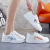 2025Fashion Women White Skateboard Shoes Summer Casual Sport Running Shoes Outdoor Breathable Lace-up Metal Decoration Flat Shoe