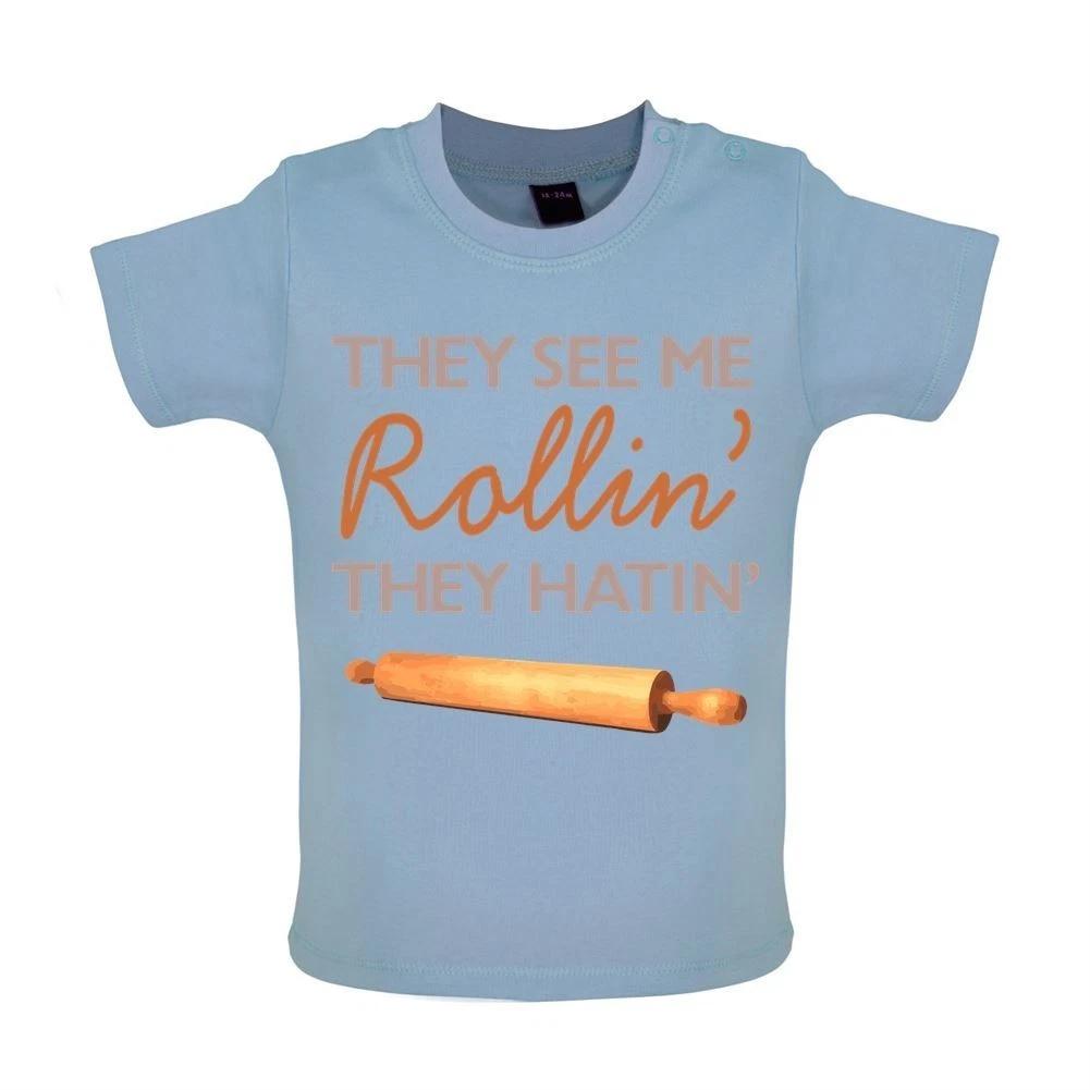

They See Me Rollin They Hatin - Kids Baby Kids Boys Girls Unisex T-Shirt / Bodysuit - Baking Pastry Chef 100
