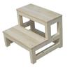 Compact Folding Solid Wood Step Stool & Ladder for Home Use
